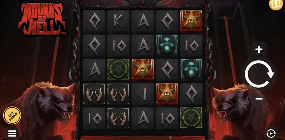 Интерфейс слота Hounds of Hell