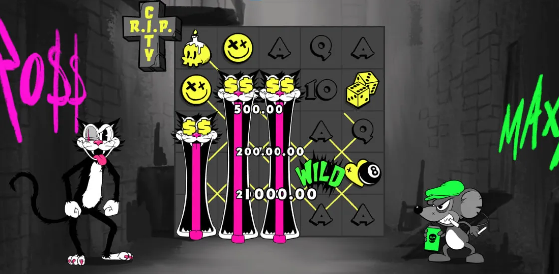 Интерфейс игрового автомата RIP City