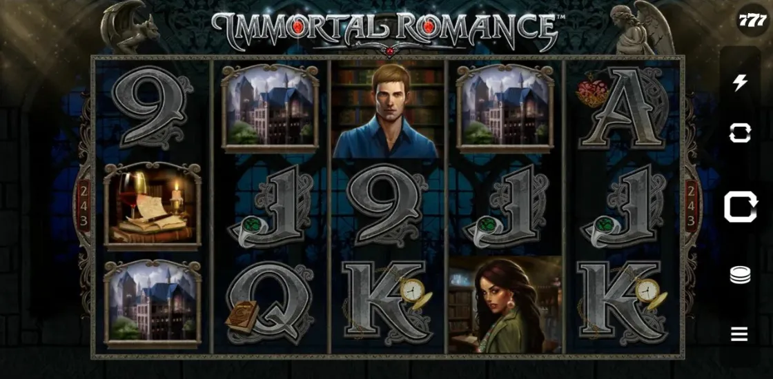 Интерфейс игрового автомата Immortal Romance