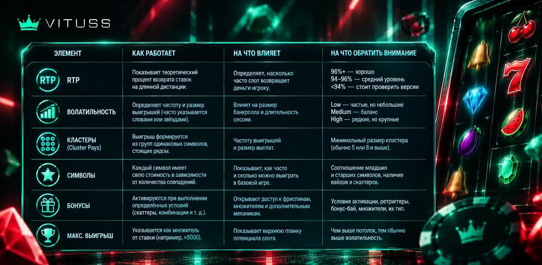Сравнение Cluster Pays и классических линий выплат в слотах.