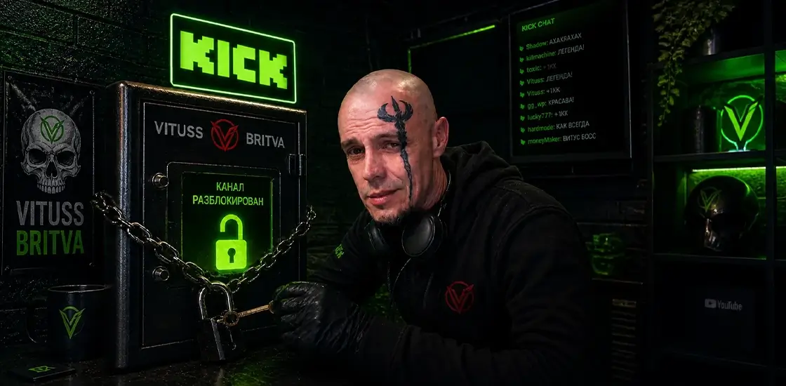 Витус Бритва — бан на Kick, апрель–май 2026, хроника блокировок
