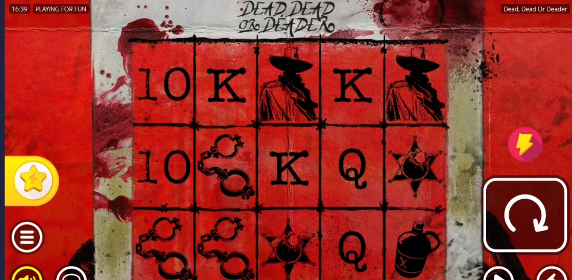 Интерфейс слота Dead, Dead or Deader