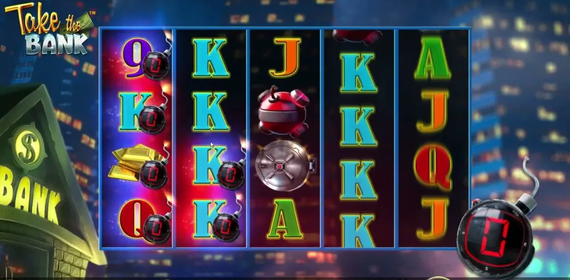 Интерфейс игрового автомата Take the Bank