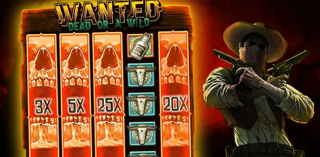 Интерфейс игрового автомата Wanted Dead or a Wild