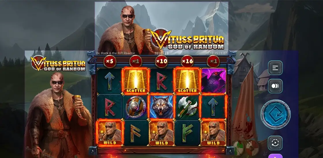 Функционал слота Vituss Britva: God of Random