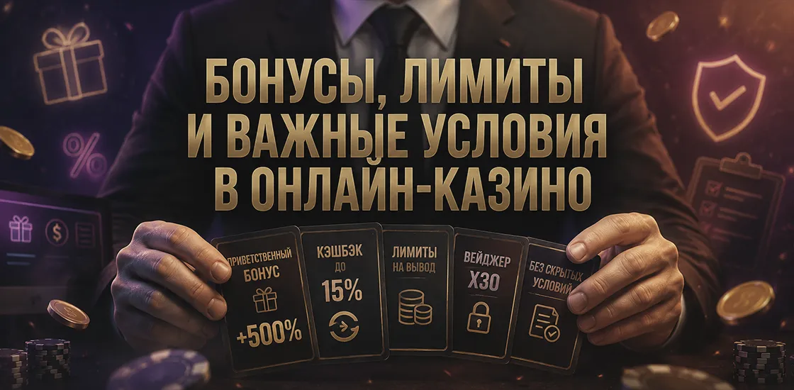 Бонусы, лимиты и важные условия